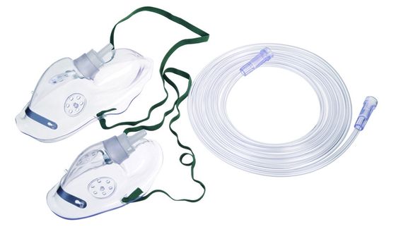 Medium 2m Tube Respirator Face Mask Pediatric PVC Transparent Oxygen Mask