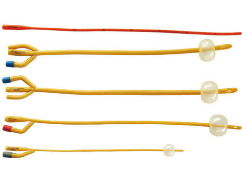 Medical 2 Way Antimicrobial Silicone Coated Latex Foley Catheter Male Fr12-26