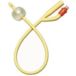 Medical 2 Way Antimicrobial Silicone Coated Latex Foley Catheter Male Fr12-26