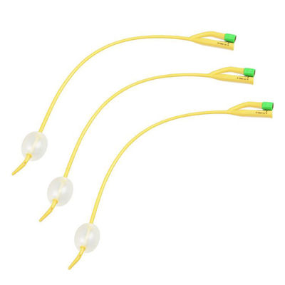 Medical 2 Way Antimicrobial Silicone Coated Latex Foley Catheter Male Fr12-26