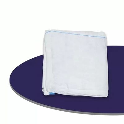 100% coton Laparotomie médicale éponge de gaze tampon abdominal stérile avec rayons X plié ou cousu