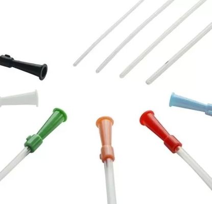 CE ISO Medical Disposable Silicone Coated Catheter Nelaton Catheter With Normal Eyes