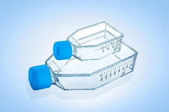 Sterile Plastic Cell Culture Bottle With Vented Cover Cell Culture Flask T25 T75 T175